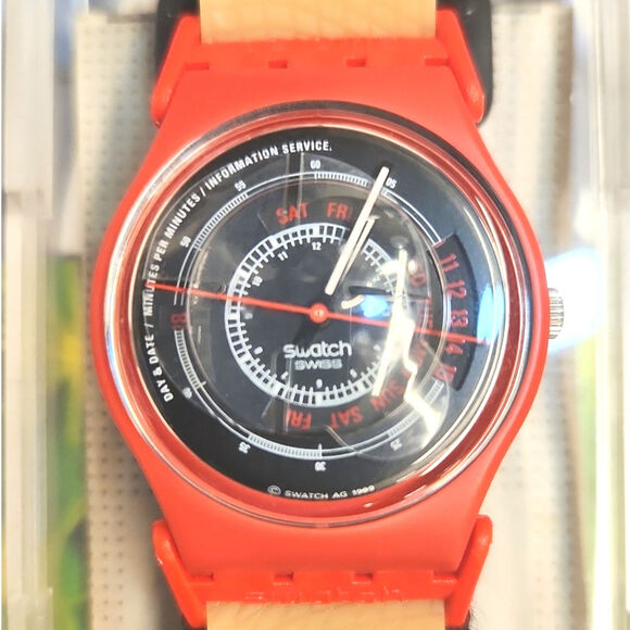 Swatch watch INFORMATION SCREEN GR703 2000 Standard Gents NEW with battery - Picture 1 of 10